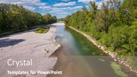  Presentation with bavaria - Audience pleasing slide set consisting of lech-river-near-langweid backdrop and a gray colored foreground