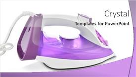  Presentation with iron - Colorful slide set enhanced with lectric-iron-isolated-on-white backdrop and a white colored foreground