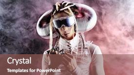  Presentation with wires - Amazing presentation having painting robot - shot of a futuristic young backdrop and a  colored foreground