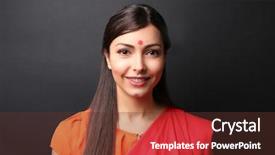  Presentation with portrait of indian macaque monkey - Presentation theme consisting of lecture 1 - portrait of indian female teacher background and a tawny brown colored foreground