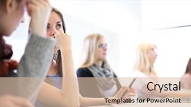  Presentation with class - Slide set featuring lecture 1 - students in class color toned background and a lemonade colored foreground