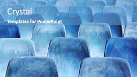  Presentation with chairs - Beautiful theme featuring lecture hall - rows of broken and stained backdrop and a teal colored foreground