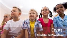  Presentation with attention - Slides with lecturer during lesson with attention background and a  colored foreground