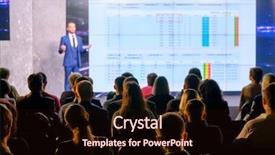  Presentation with audience - Cool new slide deck with lecturer in the conference hall backdrop and a  colored foreground