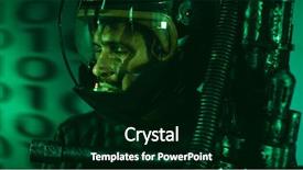  Presentation with led lights - Theme consisting of led and huge laser gun background and a black colored foreground