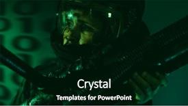  Presentation with led lights - PPT theme having led and huge laser gun background and a black colored foreground