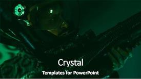  Presentation with led lights - Audience pleasing slides consisting of led and huge laser gun backdrop and a black colored foreground