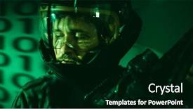  Presentation with led lights - Cool new PPT theme with led and huge laser gun backdrop and a black colored foreground