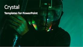  Presentation with led lights - Beautiful slides featuring led and huge laser gun backdrop and a black colored foreground