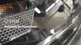  Presentation with automobile industry - Presentation design consisting of led-car-exterior-detail-closeup background and a gray colored foreground