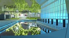  Presentation with led lights - Presentation theme consisting of led decoration in park background and a seafoam green colored foreground