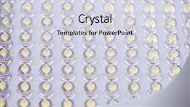  Presentation with diodes - PPT layouts enhanced with led diodes close up shot background and a sky blue colored foreground