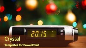  Presentation with alarm - Beautiful presentation theme featuring led display of alarm clock backdrop and a tawny brown colored foreground