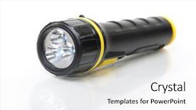  Presentation with history earth globe isolated white - PPT theme featuring led flashlight isolated on white background and a  colored foreground