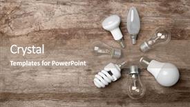  Presentation with lamps - Amazing PPT layouts having led incandescent and fluorescent lamps backdrop and a coral colored foreground