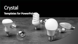  Presentation with lamps - Presentation theme having led incandescent and fluorescent lamps background and a black colored foreground