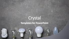  Presentation with lamps - Beautiful PPT theme featuring led incandescent and fluorescent lamps backdrop and a gray colored foreground