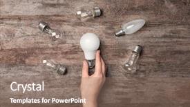  Presentation with light led - Cool new presentation theme with led lamp near incandescent light backdrop and a coral colored foreground