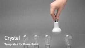  Presentation with diode - Cool new slide deck with led lamp near incandescent light backdrop and a gray colored foreground