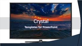  Presentation with wireless heart rate monitor - PPT theme enhanced with led lcd - 4k monitor isolated on white background and a navy blue colored foreground