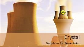  Presentation with nuclear energy - Audience pleasing presentation theme consisting of led light bulb with nuclear backdrop and a gold colored foreground