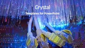  Presentation with fiber - Audience pleasing presentation consisting of design computer networking - network cable closeup with fiber backdrop and a teal colored foreground