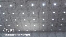  Presentation with led light - Slide set consisting of led-light-on-cement-roof background and a gray colored foreground