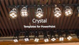  Presentation with led light - Presentation theme with led light on mall roof background and a tawny brown colored foreground