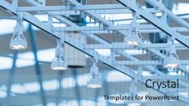  Presentation with led light - Amazing slide set having led light on mall roof backdrop and a light blue colored foreground