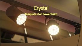  Presentation with light led - Slides enhanced with led light on mall roof background and a tawny brown colored foreground