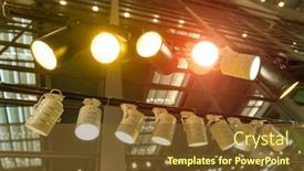  Presentation with led light - Cool new slides with led light on mall roof backdrop and a tawny brown colored foreground