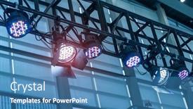  Presentation with light led - Amazing presentation design having led-light-on-mall-roof backdrop and a teal colored foreground