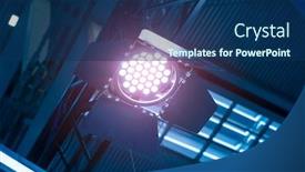  Presentation with led light - Presentation design with led-light-on-mall-roof background and a navy blue colored foreground