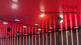  Presentation with led light - Beautiful presentation theme featuring led-light-on-mall-roof backdrop and a crimson colored foreground