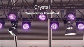  Presentation with light led - Amazing theme having led-light-on-mall-roof backdrop and a dark gray colored foreground