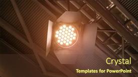  Presentation with light led - Slide deck consisting of led-light-on-mall-roof background and a tawny brown colored foreground