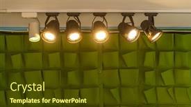  Presentation with light led - Slide set enhanced with led-light-on-mall-roof background and a tawny brown colored foreground