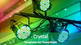  Presentation with led light - Theme featuring led light on mall roof background and a shamrock green colored foreground