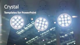  Presentation with light led - Theme consisting of led light on mall roof background and a ocean colored foreground