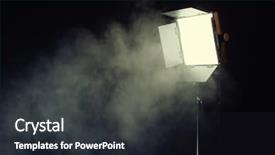  Presentation with led light - Audience pleasing slide deck consisting of led light panel with smoke backdrop and a dark gray colored foreground