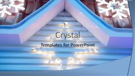  Presentation with light hanging - Slide set with led-light-shape-of-stars background and a light blue colored foreground