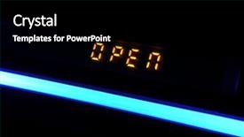  Presentation with led light - Beautiful presentation theme featuring led light sources - close up of open display backdrop and a  colored foreground