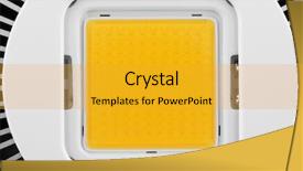  Presentation with led light - PPT theme having led light with radiator isolated background and a gold colored foreground