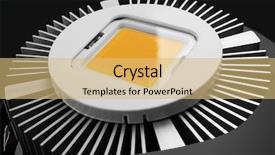  Presentation with diode - Amazing PPT theme having led light with radiator isolated backdrop and a yellow colored foreground