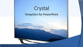  Presentation with definition - PPT layouts consisting of led panel - high definition tv background and a light blue colored foreground