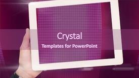  Presentation with projector - Presentation enhanced with led projector - digital composite of hand background and a violet colored foreground