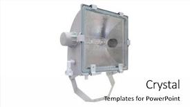  Presentation with brown sugar isolated on white - Slide deck with led projector - searchlight isolated under the white background and a white colored foreground