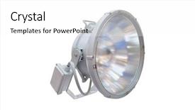  Presentation with monarch butterfly isolated on white - Cool new slide deck with led projector - searchlight isolated under the white backdrop and a white colored foreground