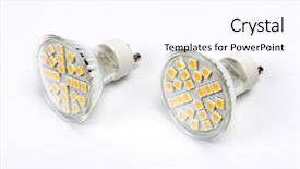  Presentation with led light - Slide deck consisting of led smd light bulb isolated background and a pink colored foreground