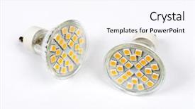  Presentation with light led - Colorful slide deck enhanced with led smd light bulb isolated backdrop and a sky blue colored foreground